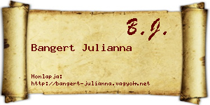 Bangert Julianna névjegykártya